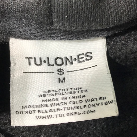 Tulones Currency Collectors Hoodie Men's M Black Heavyweight Pockets Graphic - Picture 8 of 8